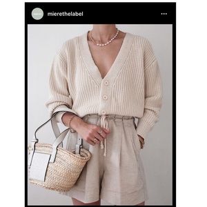 ORGANIC COTTON chunky rib cardigan